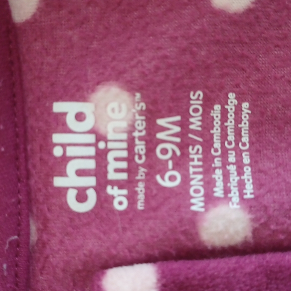 Girls Warm Hoodie Onsie. Child Of Mine, By Carters. - Picture 2 of 2